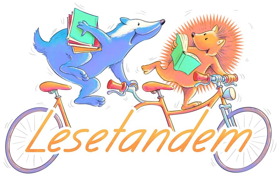 Gemeinsam im Tandem lesen in der Stadtbibliothek Zofingen (Bild: Bibliotheksförderung Aargau)